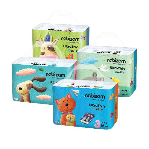 NABIZAM ULTRATHIN DUAL FIT DIAPERS (TAPE TYPE)