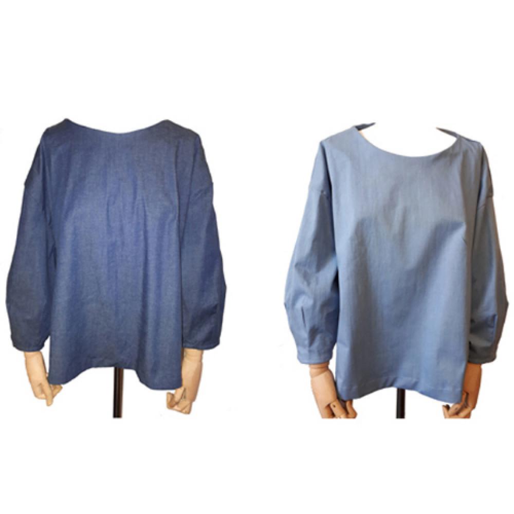 Female puff balloon blouse