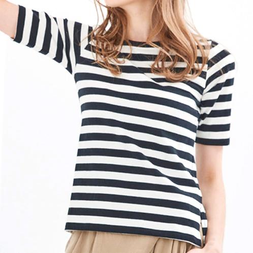 Half Stripe(S) T-Shirts | stripe, t-shirts, clothes, black, small size, made in Korea