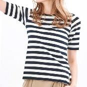 Half Stripe(M) T-Shirts