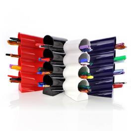 Open People Wave Pen Holder Pencil Holder 4 Division for Short Pens (4Colors)