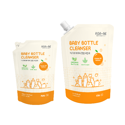 AGA-AE BABY BOTTLE CLEANSER, REFILL 500ML/1L