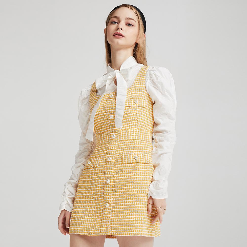 Claire Tweed Pinafore Dress