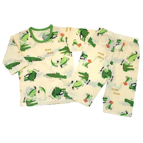 Crock Crock; 21SS kids Organic 3/4 Sleeves Jacquard