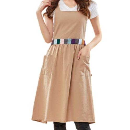 waist colored apron beige