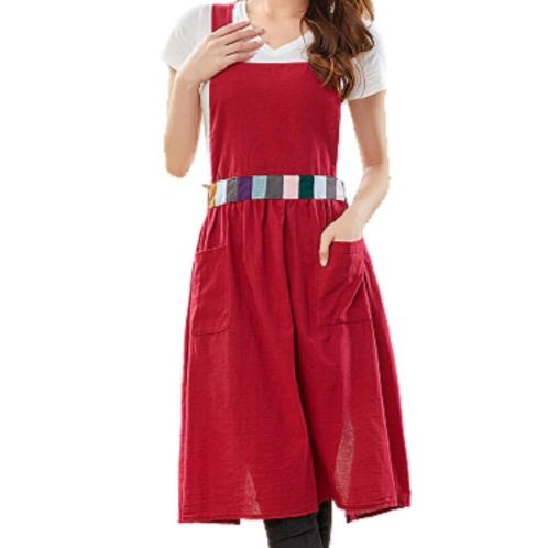 waist colored apron Wine