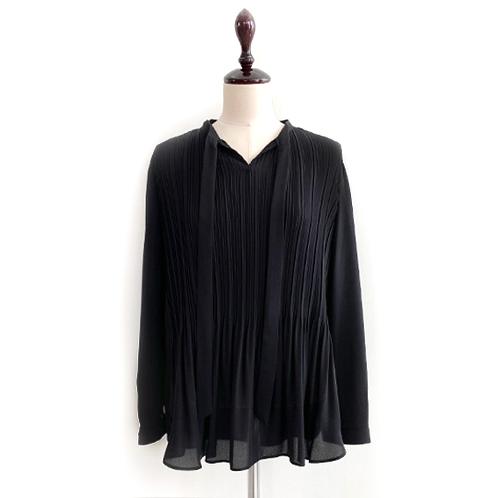 Madam Grace Day Pleated Tie Blouse