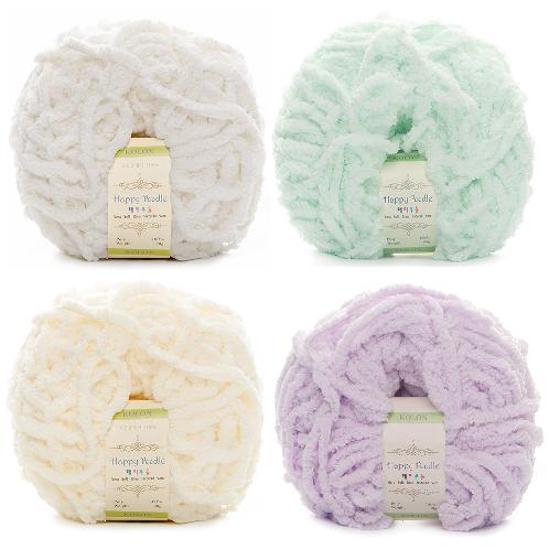 [Misoknit] Happy Poodle, Soft and Luxurious Knitting Yarn Set, Various Color, Easy Care Knit Yarn