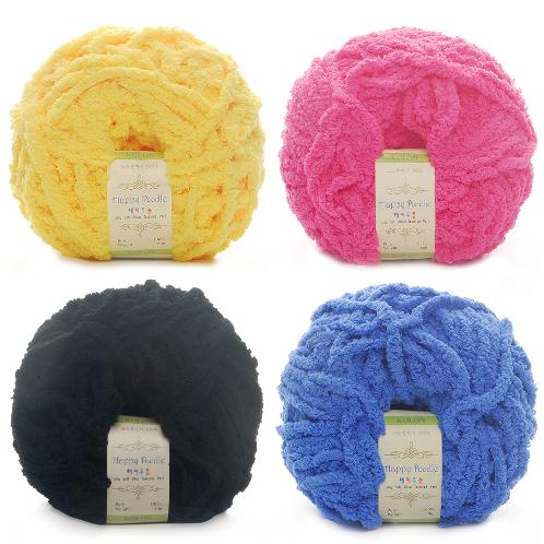 [Misoknit] Happy Poodle, Soft and Luxurious Knitting Yarn Set, Various Color, Easy Care Knit Yarn