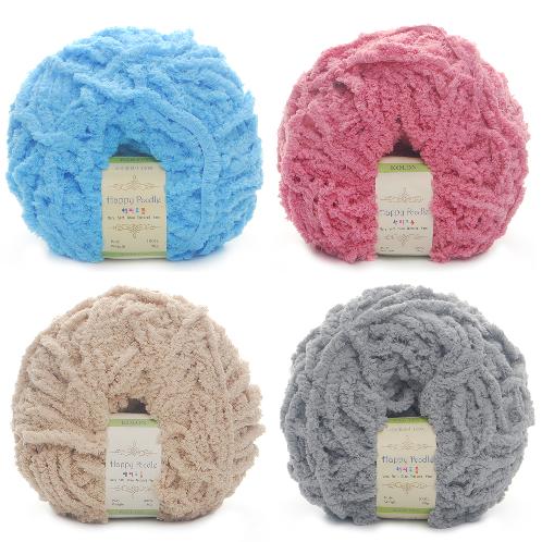 [Misoknit] Happy Poodle, Soft and Luxurious Knitting Yarn Set, Various Color, Easy Care Knit Yarn