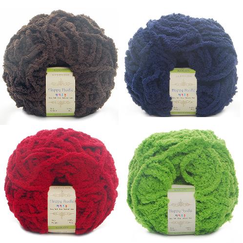 [Misoknit] Happy Poodle, Soft and Luxurious Knitting Yarn Set, Various Color, Easy Care Knit Yarn