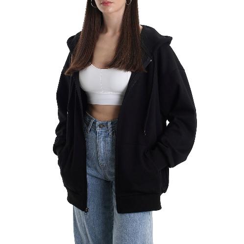 Women's Active Zip Up Hoodie, Oversized Loose Casual Jacket