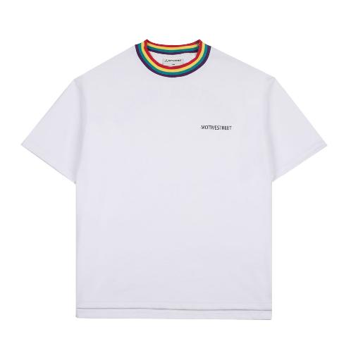 RAINBOW NECK POINT TEE