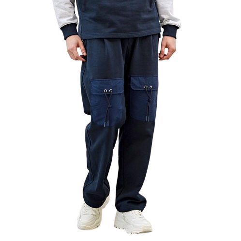 [CUSTOMUS] ﻿String stopper woven scheme thigh pocket traing pants CTS23SKPT251