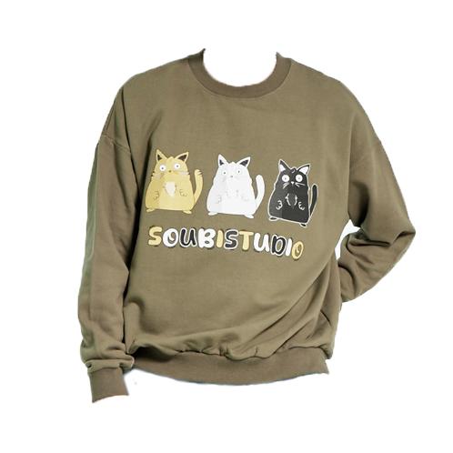 Soubi D cat trio sweat shirts